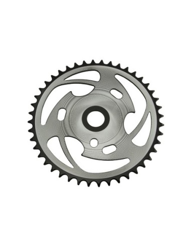Steel Chainring Zt7b-d 44t 1/2 X 1/8 Chrome/Black.